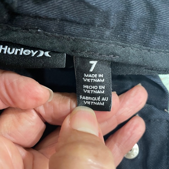 Hurley Boys Navy Shorts SZ 7 - Picture 9 of 9